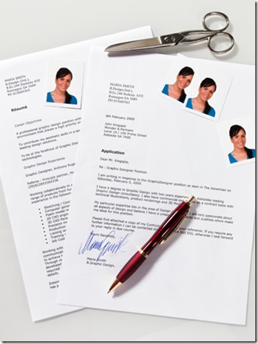 CV and application letter in English